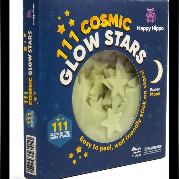 Other - Happy Hippo 111 Glow in The Dark Stars for Ceiling with Bonus Moon 111-Pack new